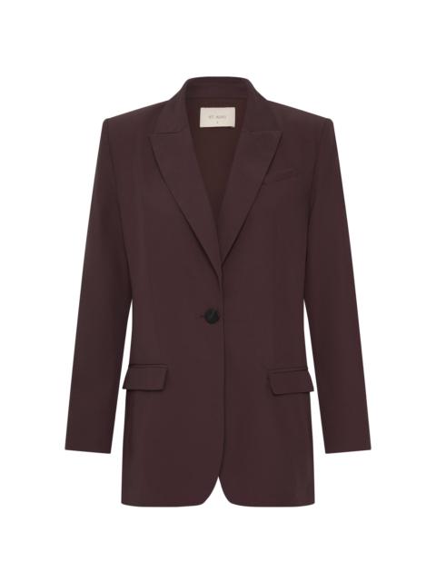 Classic Nylon-Cotton Suiting Blazer burgundy