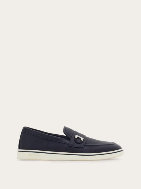 FERRAGAMO Boat shoe loafer with Gancini ornament