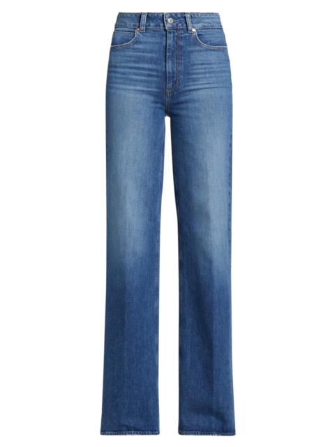 PAIGE Women's Sasha High-Rise Stretch Wide-Leg Jeans - Stefania Distressed