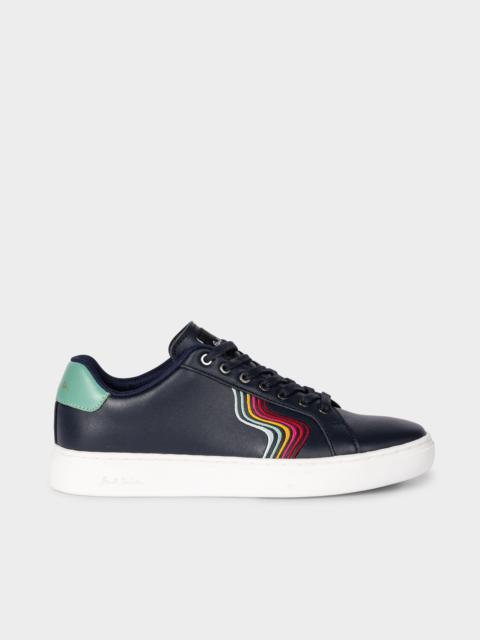 Paul Smith Navy Leather 'Lapin' Swirl Trainers