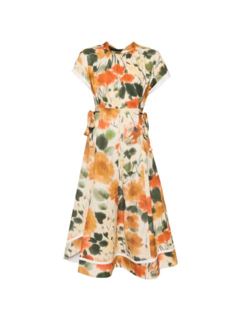 Blurred Marigold midi dress