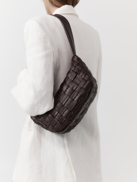 ST. AGNI Textured Crescent Bag - Chocolate