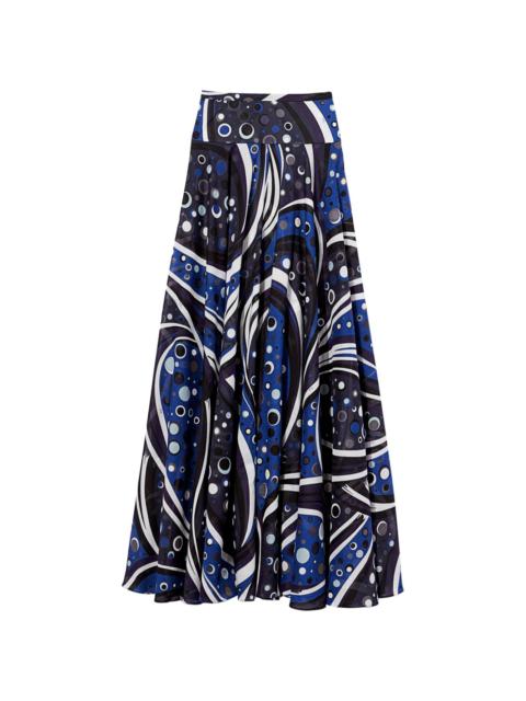 fontane-print cotton skirt