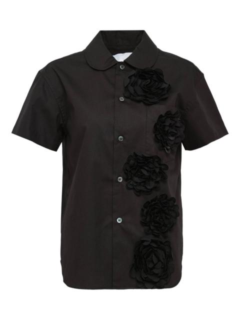 TAO Comme Des Garçons rose-embellished short-sleeved shirt
