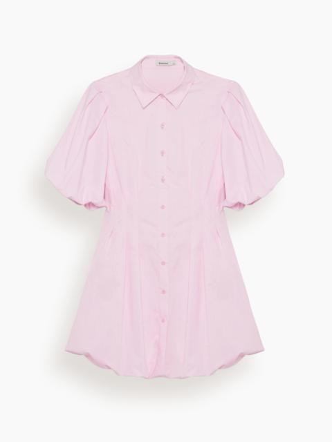 SIMKHAI Cleo Balloon Pintuck Mini Dress in Tulip