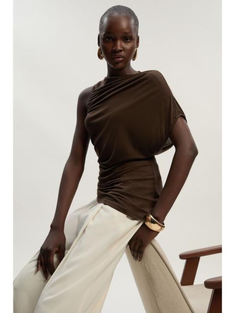 KAREN MILLEN Tencel Ruched Detail Top