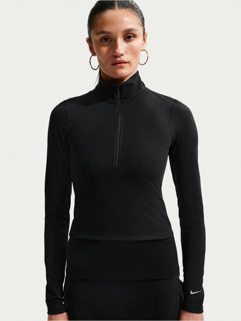 Nike Nike Sportswear Chill Knit Women's Tight Quarter-Zip Long-Sleeve Ribbed Top