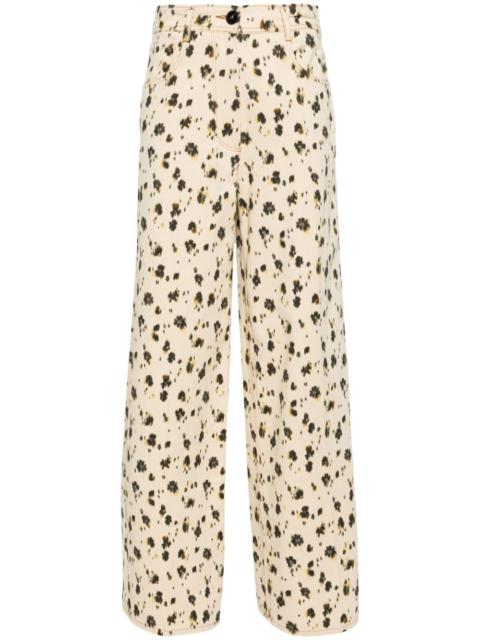 forte_forte leopard-print palazzo pants