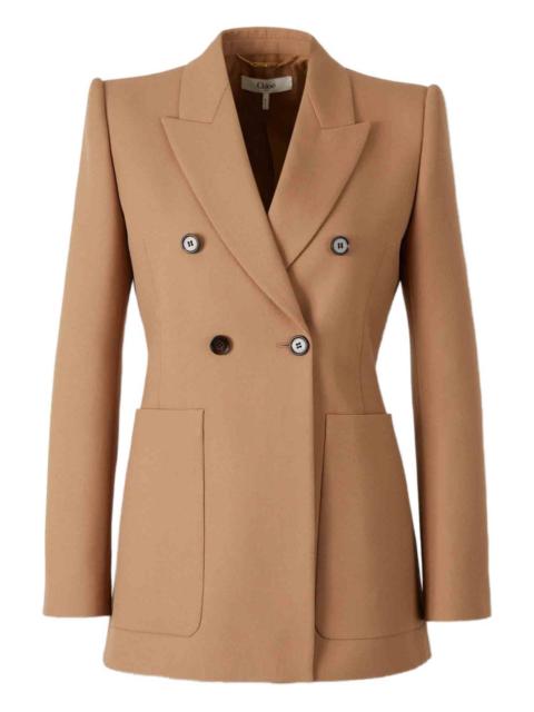 Chloé peak-lapel button wool blazer
