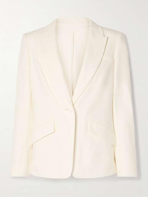 ROLAND MOURET Cotton and linen-blend twill blazer