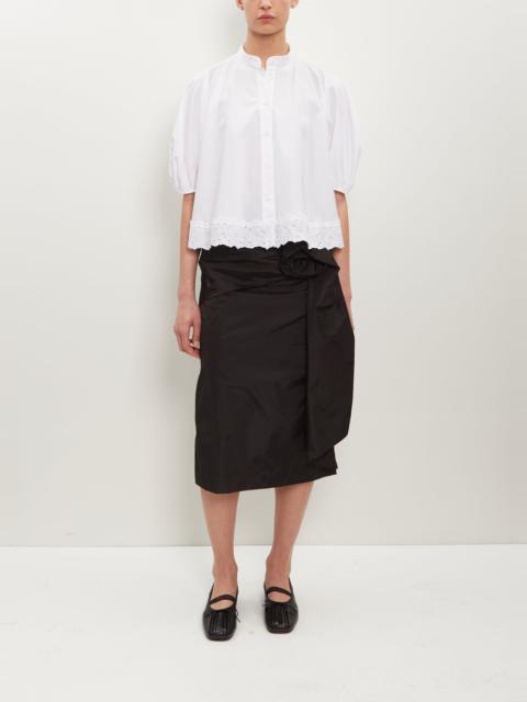 Simone Rocha Pencil Skirt with Pressed Rose