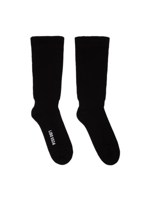 Black Mid Calf Socks