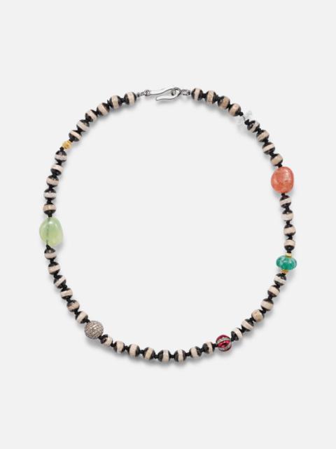 ILEANA MAKRI Globetrotter beaded necklace with gemstones