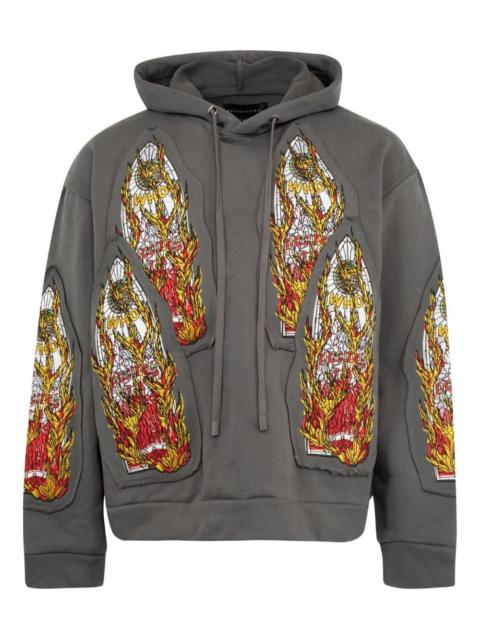 WHO DECIDES WAR graphic-print hoodie