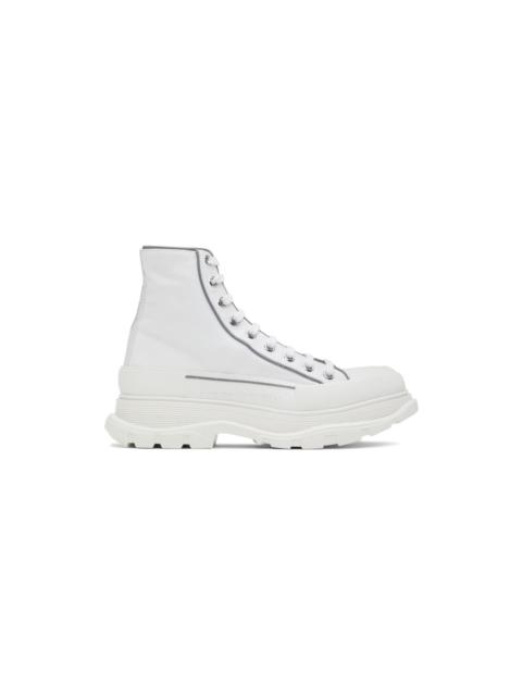 Alexander McQueen White Tread Slick High Sneakers