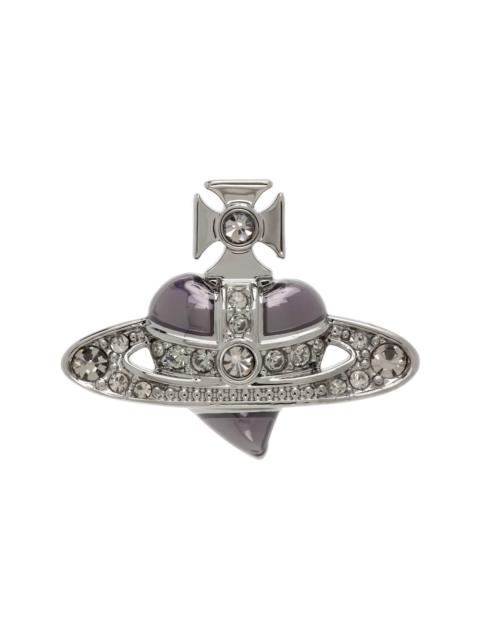 Vivienne Westwood Diamante Heart Single Stud Earring