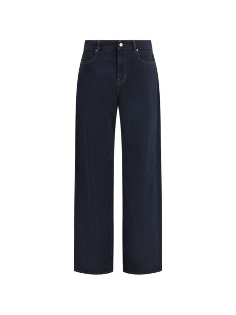 Max Mara contrast-stitch five-pocket jeans