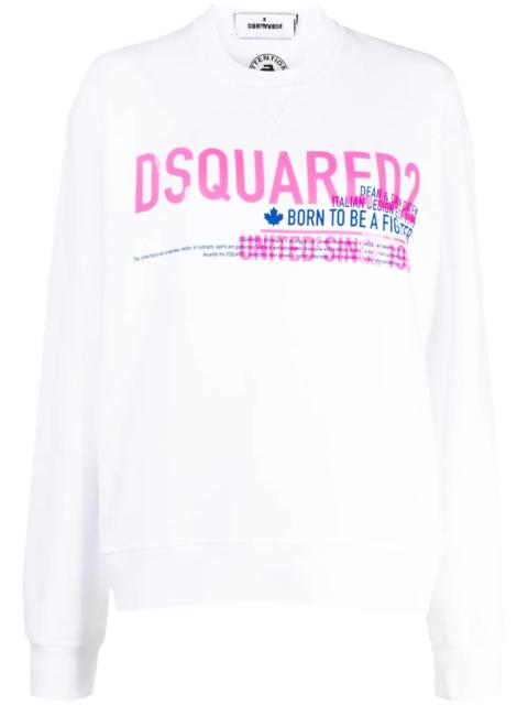 DSQUARED2 logo print cotton sweatshirt