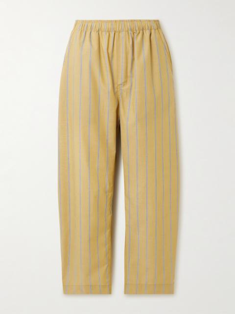 JAMIE HALLER The Boxer Striped Cotton-poplin Barrel-leg Pants
