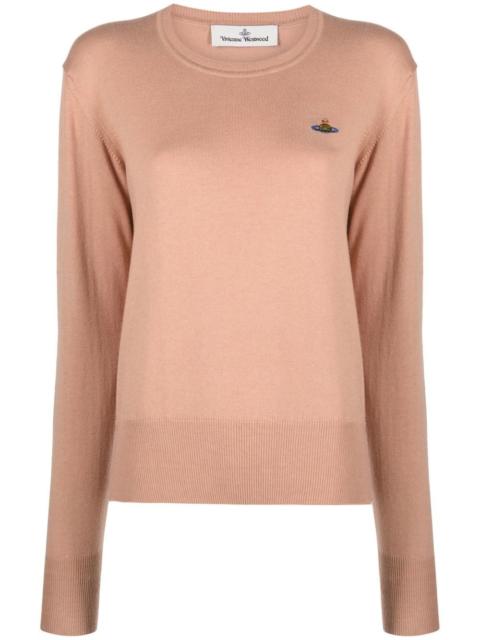 Vivienne Westwood Orb-logo embroidery cotton-cashmere jumper