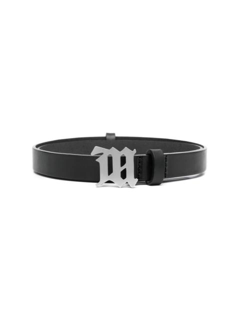 MISBHV logo-buckle leather belt