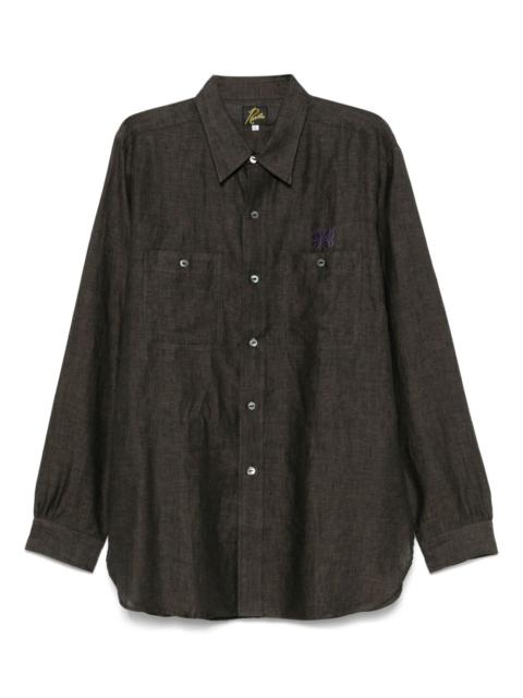 NEEDLES embroidered-logo shirt