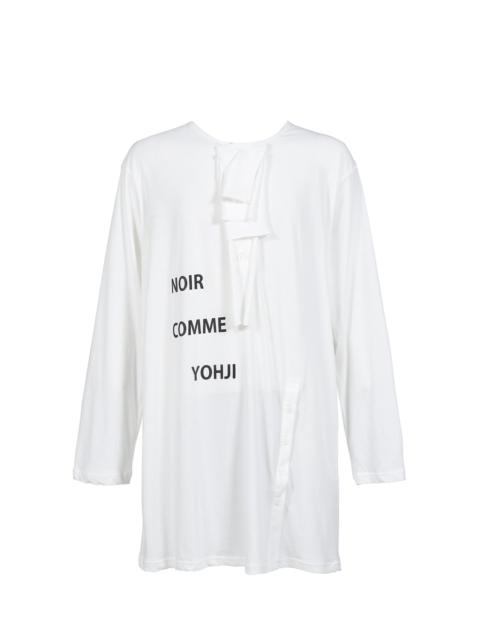 Yohji Yamamoto L/S MESSAGE PRINT T-SHIRT / WHT
