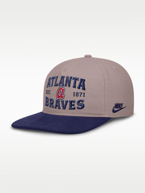 Nike Atlanta Braves Cooperstown Pro Men's Nike MLB A-Frame Adjustable Hat