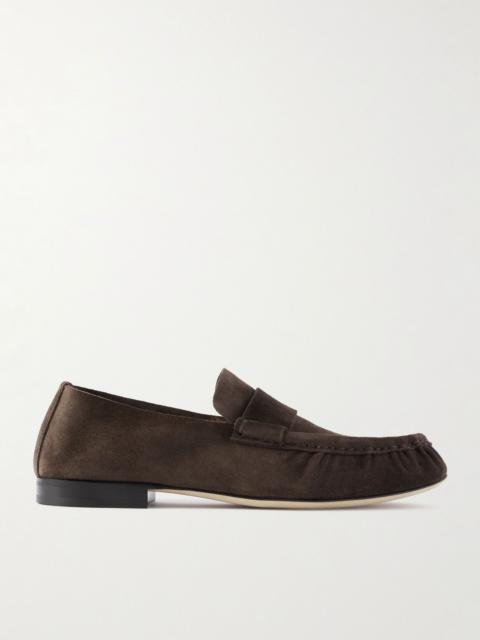 The Row Suede Loafers Brown