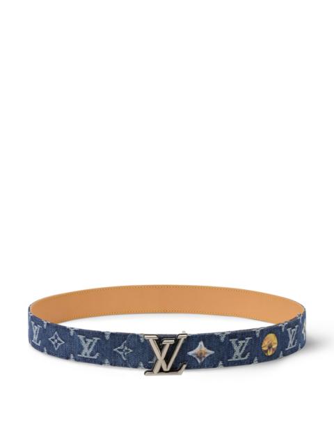 Louis Vuitton LV Dimension Monogram Denim Flower 35mm Reversible Belt
