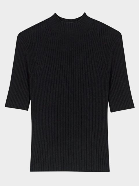 maje Maude Rib-Knit Sweater