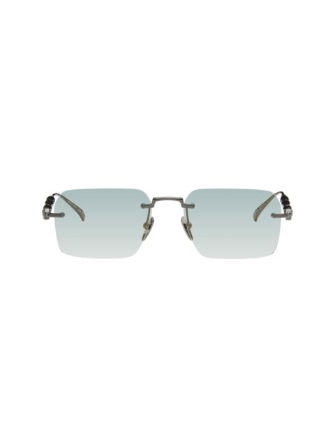 GUCCI Black Frameless Rectangular Sunglasses