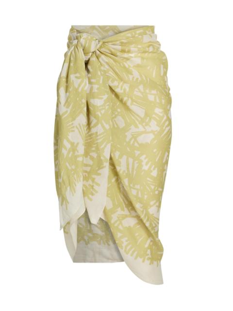 rag & bone Women's Sally Abstract-Print Modal-Cashmere Sarong - Endive