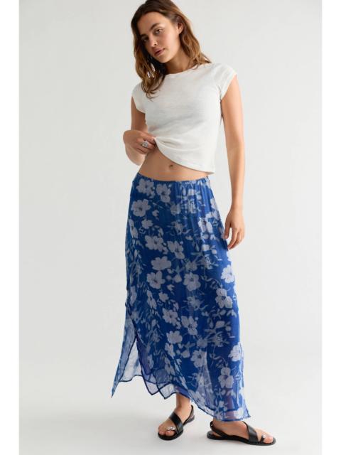 FREE PEOPLE Karis Crinkle Midi Skirt