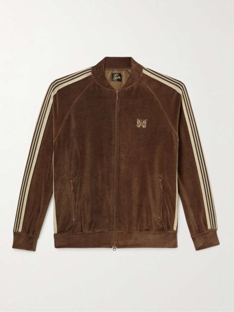 NEEDLES Webbing-Trimmed Cotton-Blend Velour Track Jacket