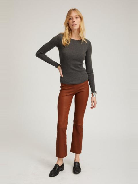 SPRWMN ACORN LEATHER ANKLE FLARE