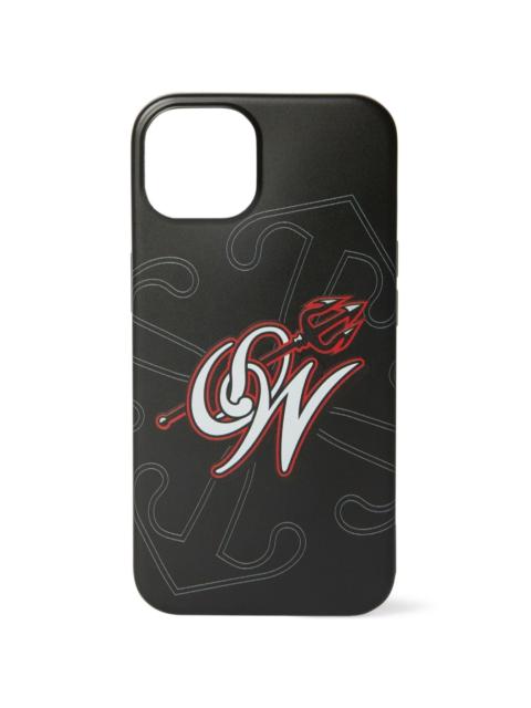 Off-White x AC Milan logo-print iPhone case