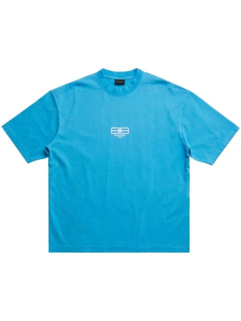 BALENCIAGA Men's Bb Paris Icon T-shirt Medium - 블루 스카이