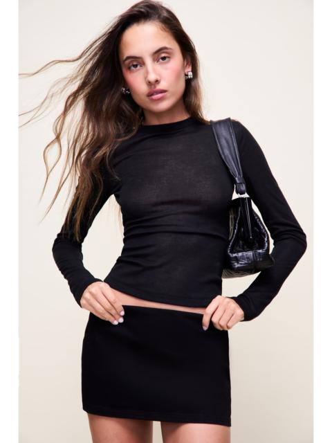 GUIZIO MICRO MINI DENIM SKIRT