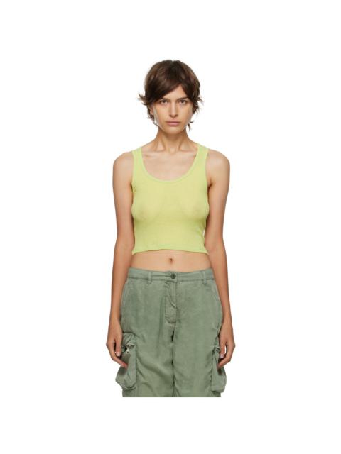 John Elliott Yellow Scoop Neck Tank Top