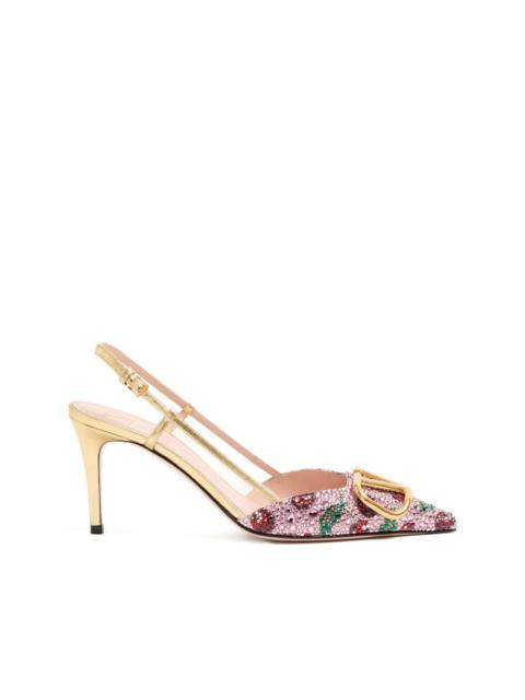 Valentino 80mm VLogo slingback pumps