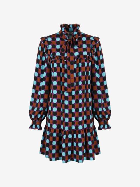 Valentino polka-dot ruffled dress