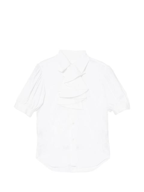 Noir Kei Ninomiya Cotton Broad x Nylon Tulle Top