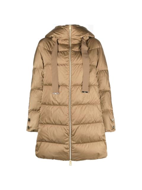 hooded feather-down padded coat