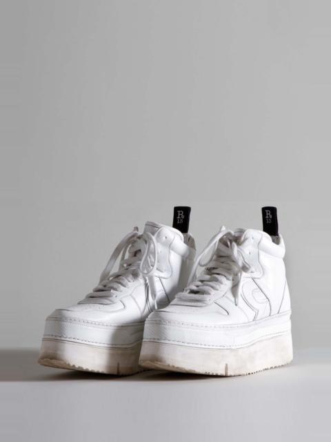 THE RIOT LEATHER HIGH TOP - WHITE LEATHER | R13