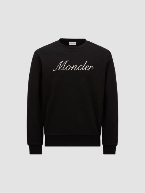 Moncler Embroidered Logo Cotton Sweatshirt