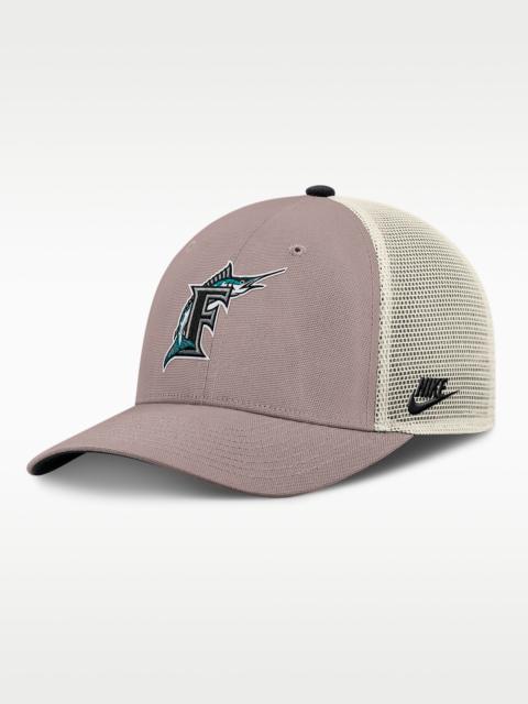 Nike Florida Marlins Cooperstown Rise Men's Nike MLB Adjustable Trucker Hat