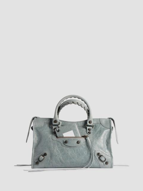 BALENCIAGA Women's Le City Small Top Handle Bag - Blue Grey