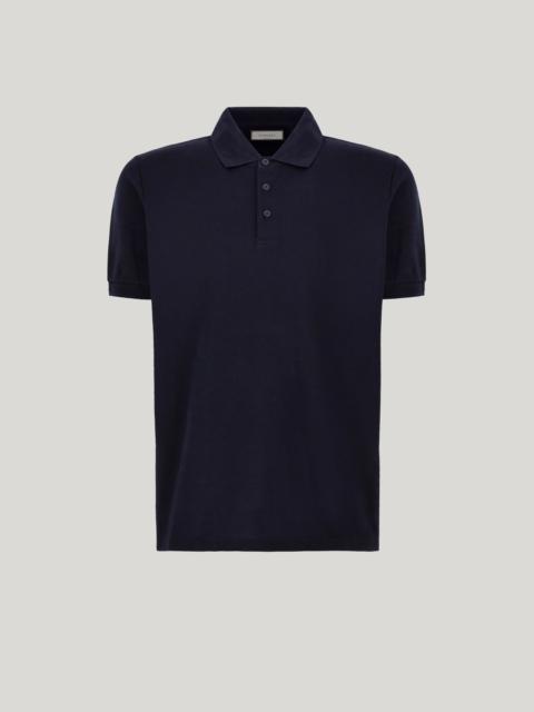 Canali DARK NAVY POLO SHIRT IN SOFT COTTON PIQUÉ