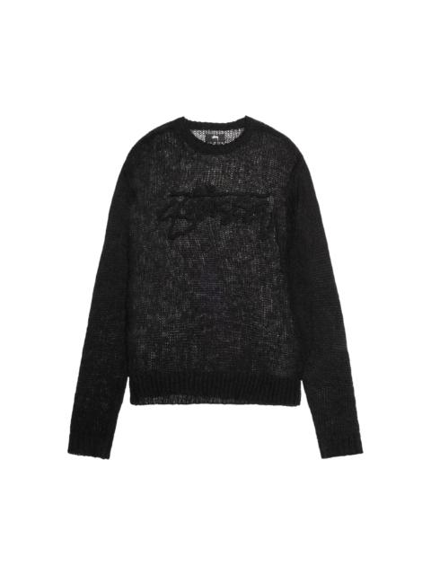Stussy Loose Knit Logo Sweater 'Black'